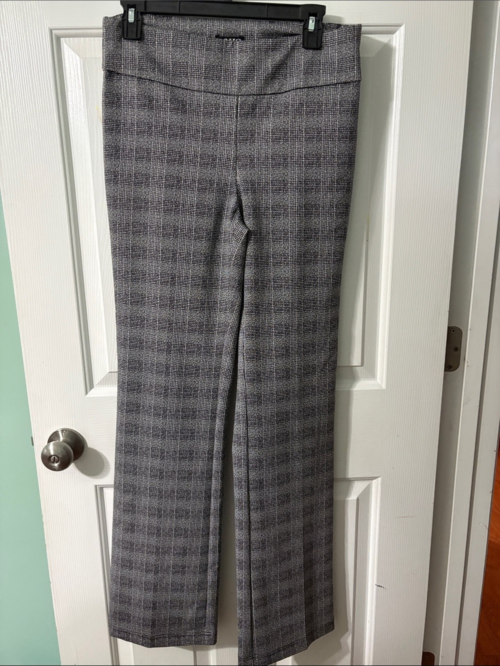 Women’s Black and Grey Plaid Pants